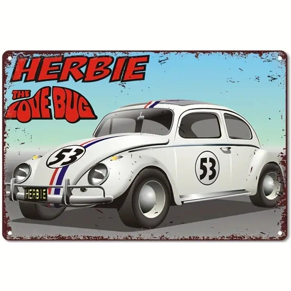 Herbie The Love Bug Vintage Novelty Metal Sign 12" x 8" Home & Garden:Home Décor:Plaques & Signs Style Your Walls